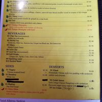 Anything with a leaf icon is Vegan at Tibetan Kitchen in New Haven