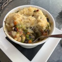 Vegetarian shepherd’s pie (also vegan)  at Arthur's Pub in Cobourg