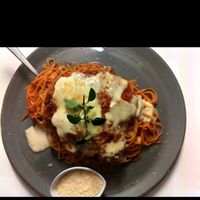 Vegan Chicken Parmesan 
All Vegan Plate 
Heaven for All Vegans / Vegetarians  at Oven Pub in Corfu