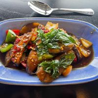 Aubergine dish  at Chaophraya in Edinburgh
