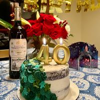 Special milestone birthday celebration. Vegan chocolate bourbon cake with spiked cherry compote in between the layers. 🤤  #Veganuary at Ruthie Roux Bakery - Pop Up in Dayton