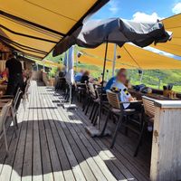 Outdoor seating at Alp-Hittä in Andermatt