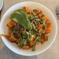 roasted sweet potato & garbanzo bowl  at Verdant in Costa Mesa