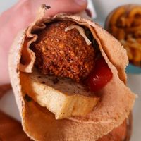 Falafel tofu wrap at Za'atar Falafel in Berlin