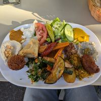 Delicious Vegan Teller at Za'atar Falafel in Berlin