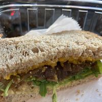 The scrumptious Japanese Pumpkin Sandwich.  at Peacefood Cafe - Downtown in New York City