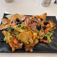 Vegan Nachos  at Peacefood Cafe - Downtown in New York City