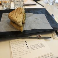 seitan sandwich  at Peacefood Cafe - Downtown in New York City