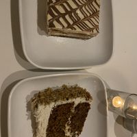 Tiramisu and carrot cake  at Peacefood Cafe - Downtown in New York City