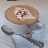 Pumpkin Spice Latte 😋 at Peacefood Cafe - Downtown in New York City