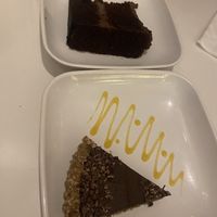 Chocolate mouse tart and chocolate cake #Veganuary at Peacefood Cafe - Downtown in New York City