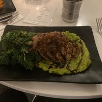 Fava bean and plant-based cutlet at Peacefood Cafe - Downtown in New York City