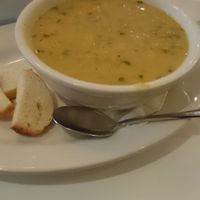 Lentil coconut soup  at Peacefood Cafe - Downtown in New York City