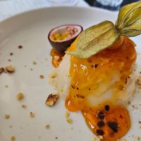 Panna cotta with coconut milk at Stoa Urban Kitchen in Limassol