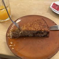 Tarta de plátano y chocolate   at La Clandestina Librería-Café in Cadiz