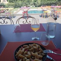 Light lunch by the pool at Solimago in Solferino