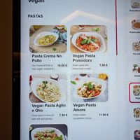 Menu-pasta at Vapiano - Foorum in Tallinn