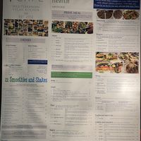 The menu on the wall. There are a lot of fantastic options!  at iCreate Cafe in Pottstown