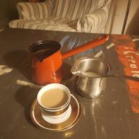 Turkish coffee with Kirkland Oatmilk... at iCreate Cafe in Pottstown