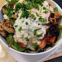 Cauliflower wrap as a salad. Thank you, Ash! Delicious! at iCreate Cafe in Pottstown