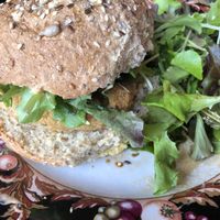 Southwest chicken sandwich with chipotle mayo! Delicious as ever! Recommended! It’s a special.  at iCreate Cafe in Pottstown