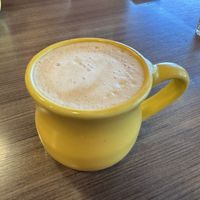 Almond milk latte  at Snooze in Plano