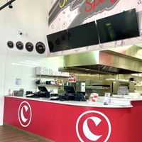 Order/pickup counter   at Curry Pizza House in Frisco