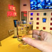 They have beer & wine available for purchase   at Brooklyn Dumpling Shop in Dallas