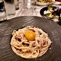 Spaghetti Carbonara at Crossroads Kitchen in Los Angeles