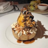 Mushroom tart  at Crossroads Kitchen in Los Angeles