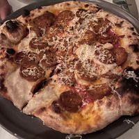 Pepperoni pizza, great size to share (bit smaller than usual so you’re not too full)  at Crossroads Kitchen in Los Angeles