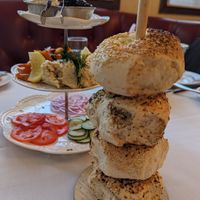 Bagel tower at Crossroads Kitchen in Los Angeles