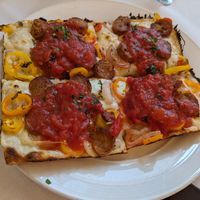 Sicilian supreme pizza at Crossroads Kitchen in Los Angeles