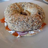 lox bagel at Crossroads Kitchen in Los Angeles