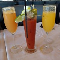 bloddy mary and mimosas at Crossroads Kitchen in Los Angeles