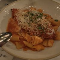 Spicy Vodka Pasta with added chicken parm - super yummy  at Crossroads Kitchen in Los Angeles