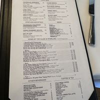 Cocktail menu  at Crossroads Kitchen in Los Angeles