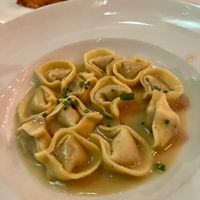 Porcini & Leek Tortellini with parmesan herb butter.  at Crossroads Kitchen in Los Angeles