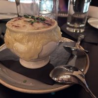 French onion soup (3 ⭐️ )  at Crossroads Kitchen in Los Angeles