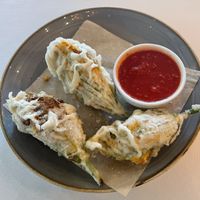 Zucchini blossoms  at Crossroads Kitchen in Los Angeles