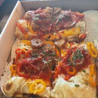 Sicilian deep dish   at Crossroads Kitchen in Los Angeles