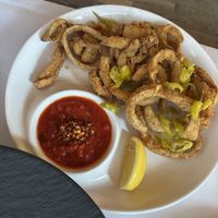 Mushroom Calamari  at Crossroads Kitchen in Los Angeles