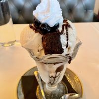Brownie sundae   at Crossroads Kitchen in Los Angeles