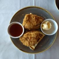 Chicken and waffles at Crossroads Kitchen in Los Angeles