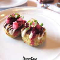 Crab cakes at Crossroads Kitchen in Los Angeles