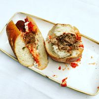 Meatless meatball sub! at Crossroads Kitchen in Los Angeles