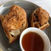 Chicken & waffles  at Crossroads Kitchen in Los Angeles