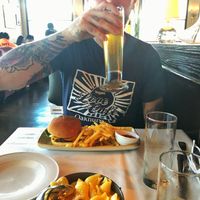 Mac & cheese/ Impossible burger and fine brew at Crossroads Kitchen in Los Angeles