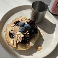 Blueberry pancakes not the best  at Oatis in London