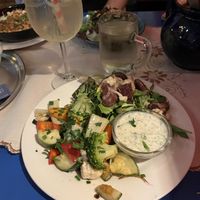 Geschmortes Gemüse mit Salat  at Cafe Harvest in Vienna